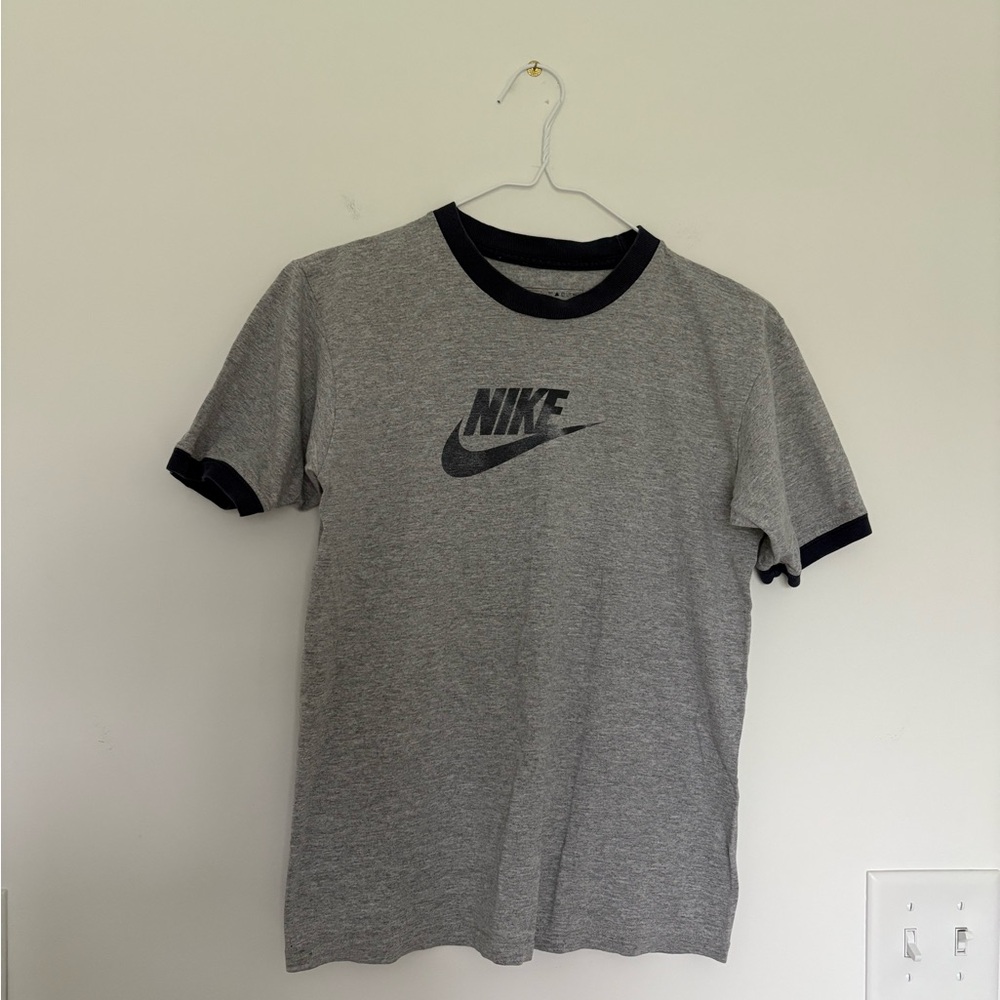 Nike Heather Gray Tee with Black Trim